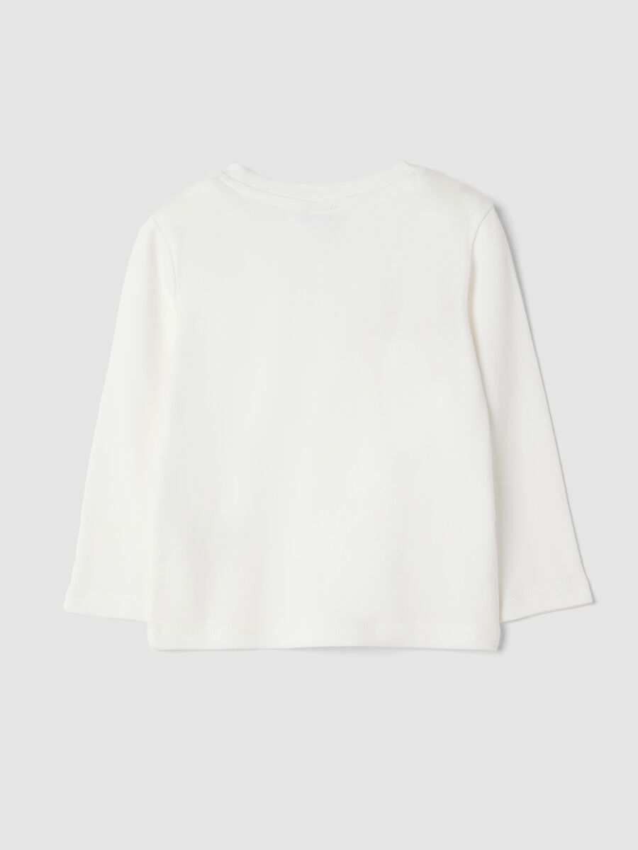 White crew-neck T-shirt in pure organic cotton_1