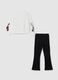 Girl's set in black and white cotton regular fit with Mickey print_1