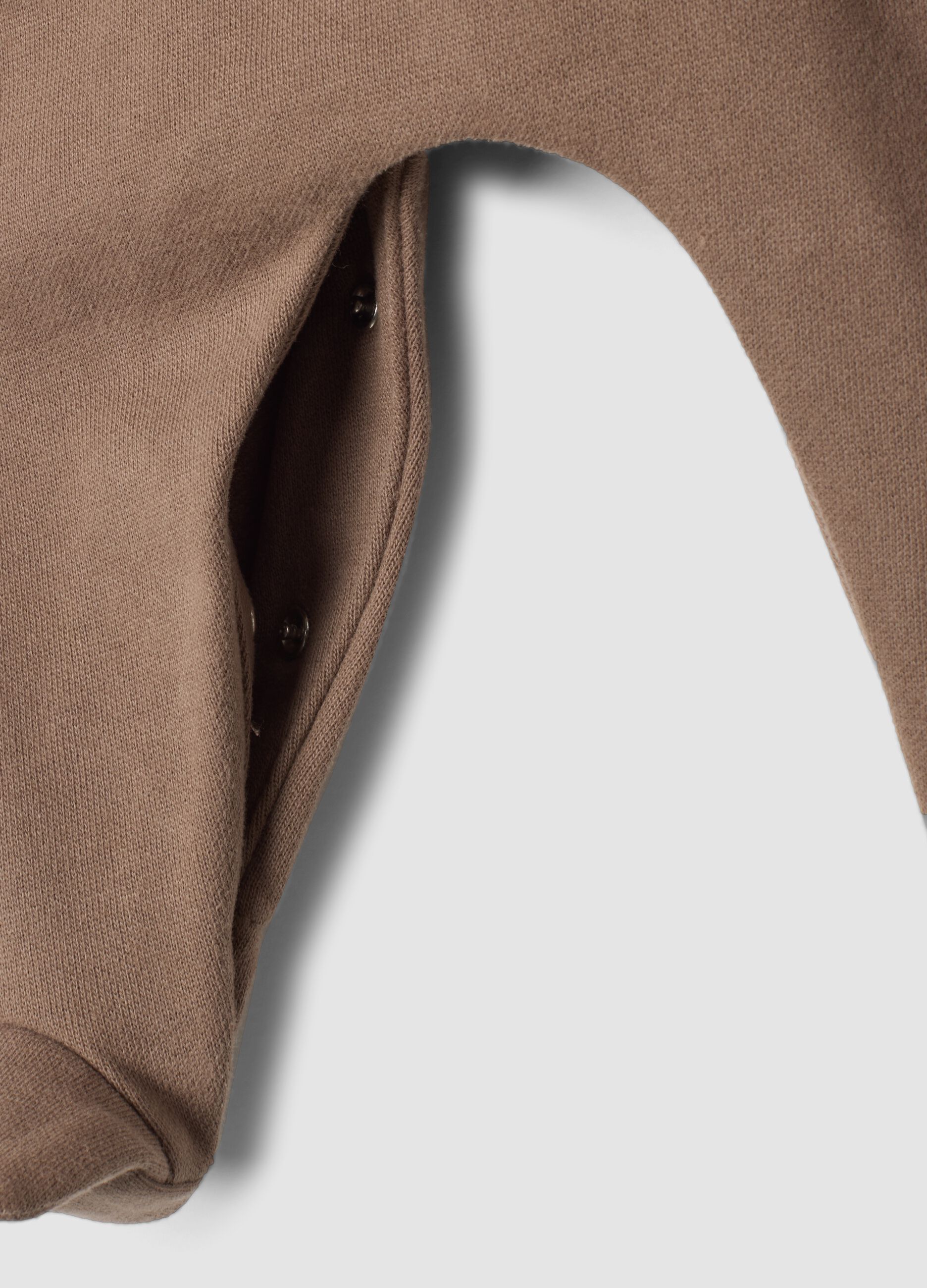 Tutina marrone chiaro in puro cotone organico