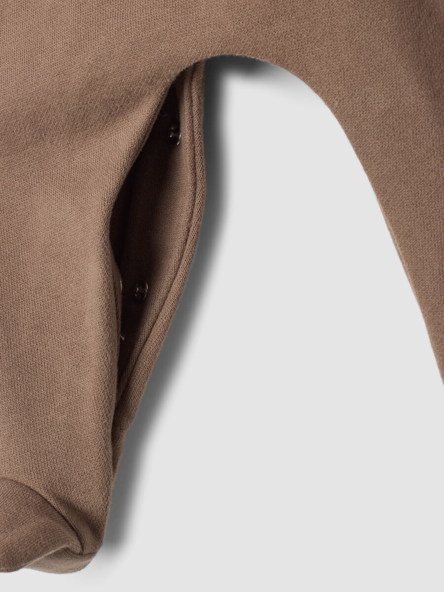 Light brown romper in pure organic cotton_2