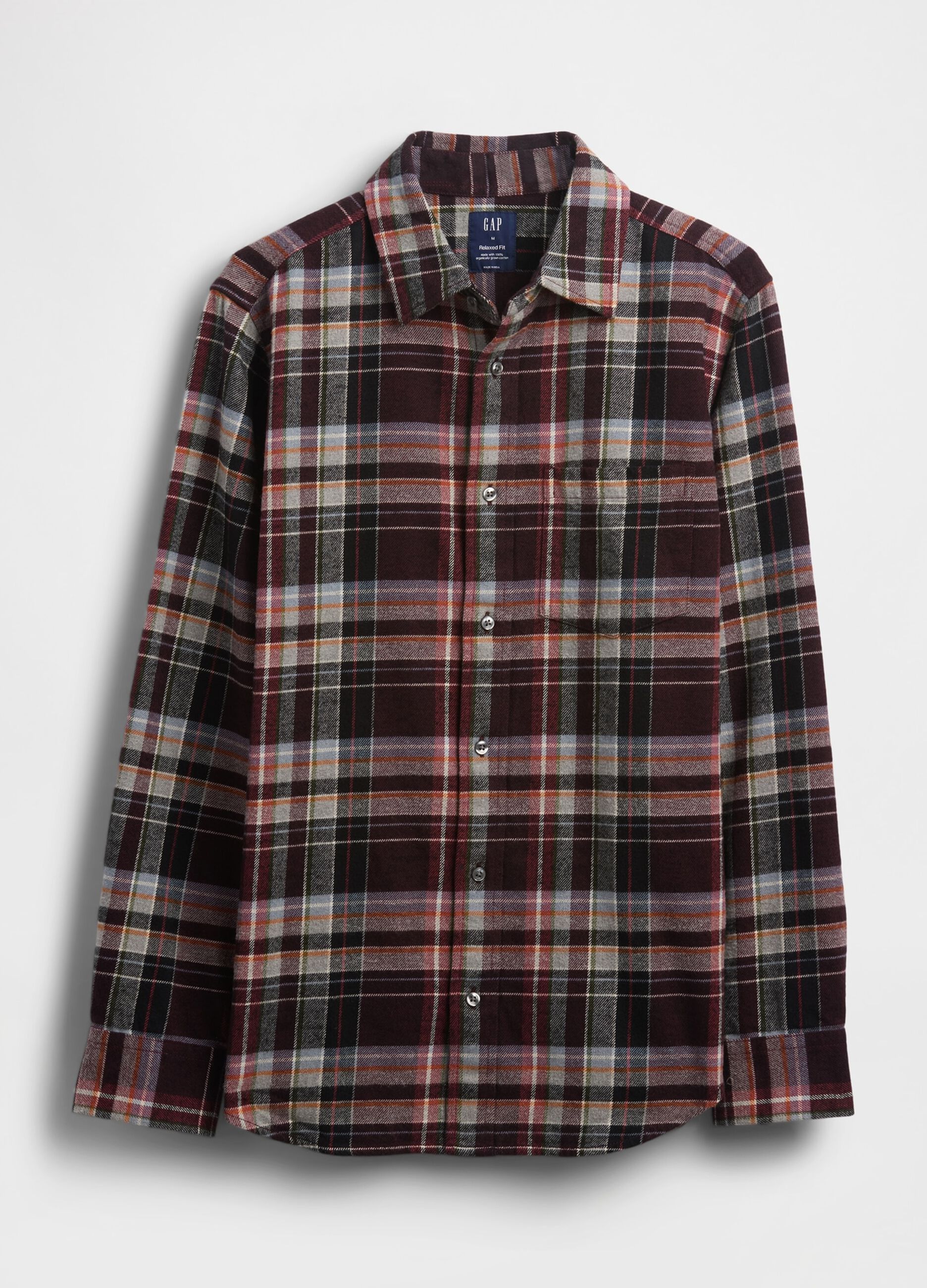 Multicolour Long Sleeve Shirt in Pure Cotton