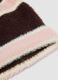 Brown and pink striped viscose-blend hat_1