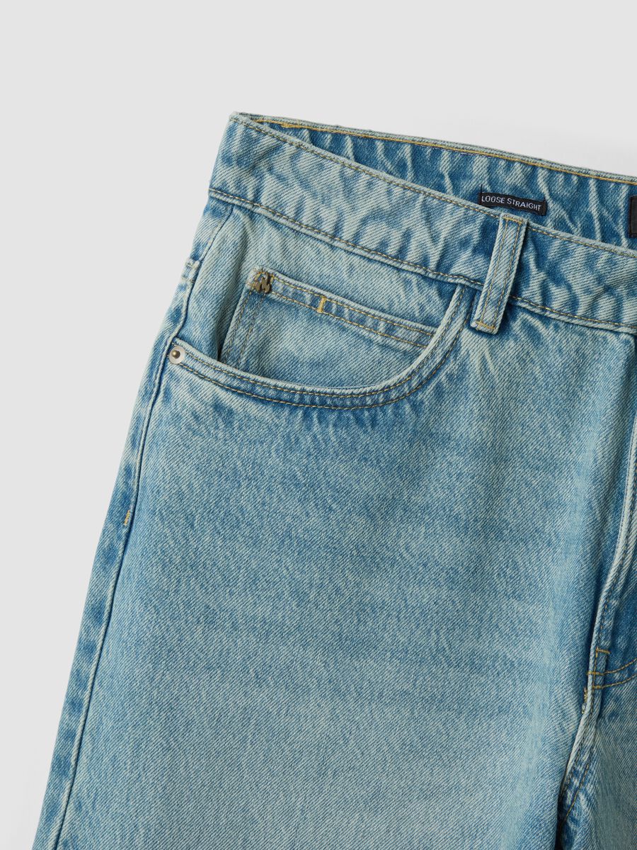 Light blue pure cotton loose-fit jeans_1