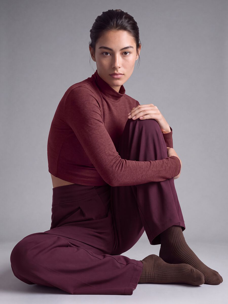 Purple wide-leg stretch sports trousers ALTAVIA STUDIO_4