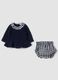 Navy two-piece cotton-blend set_0