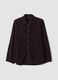 Shacket marrone regular fit a coste_0