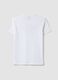 White pure cotton T-shirt with front print_2