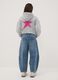 Pure cotton denim balloon-fit jeans for girls_2