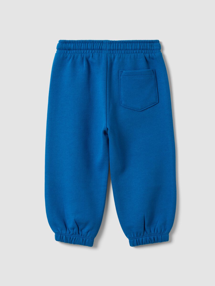 Blue jogger trousers in pure organic cotton_1