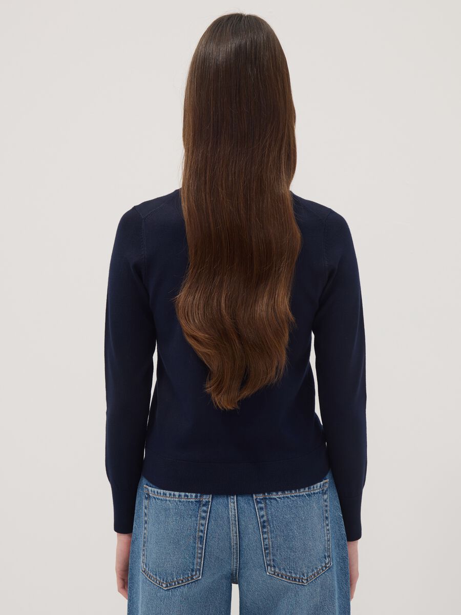 Blue Sweater with Fitted Fit_3