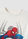 White pure cotton Marvel Spider-Man crew-neck T-shirt_3