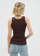 Women's Brown Stretch Fabric Vest_3