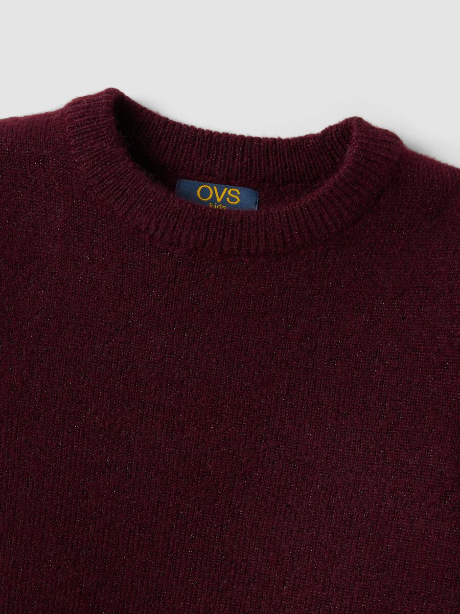 Purple stretch crew-neck jumper_3