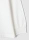 White pure cotton T-shirt with striped crew neck_3