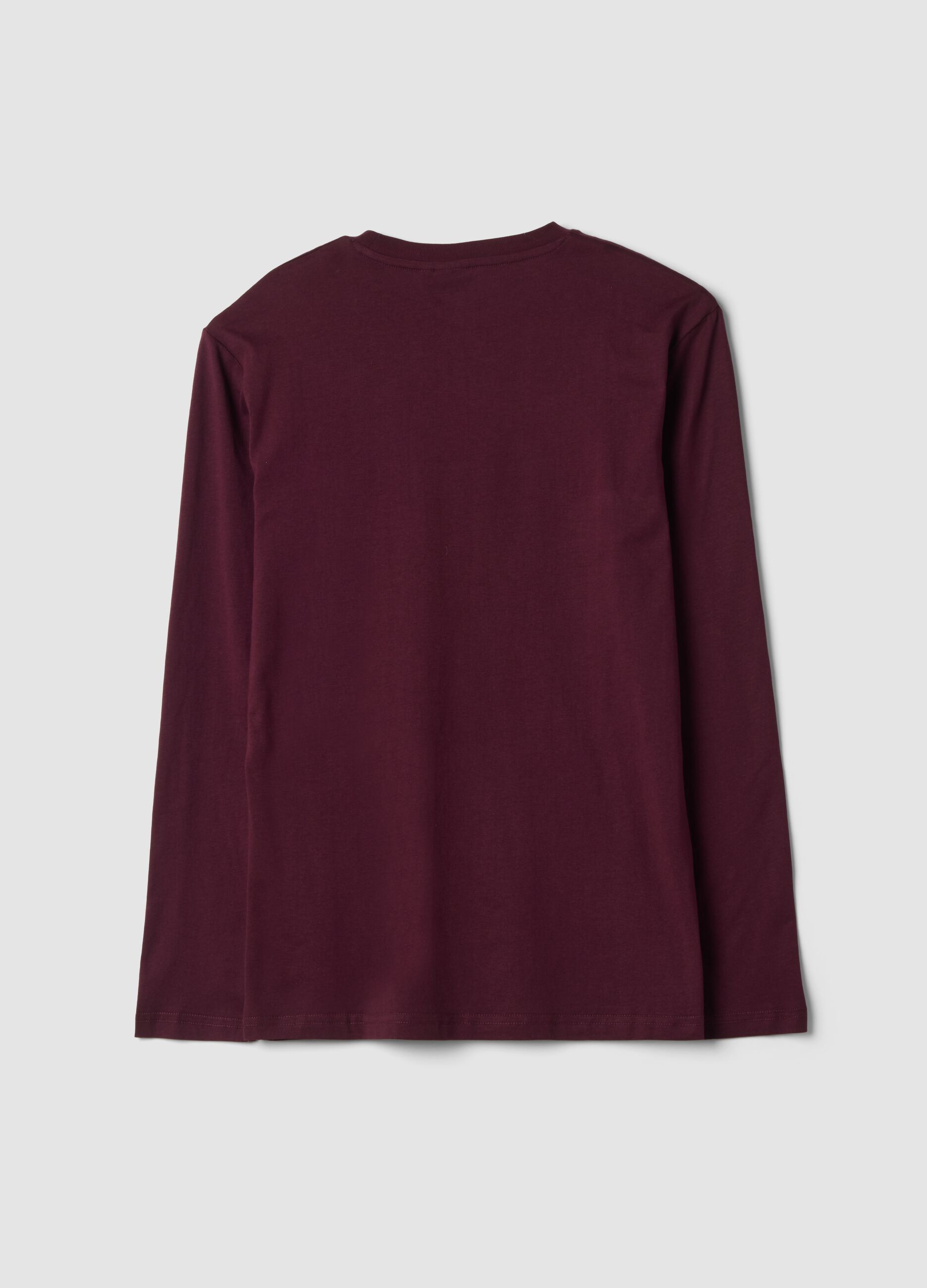 Maglia pigiama viola in puro cotone organico con stampa Peanuts