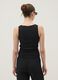 Black stretch tank top with crinkled texture_3