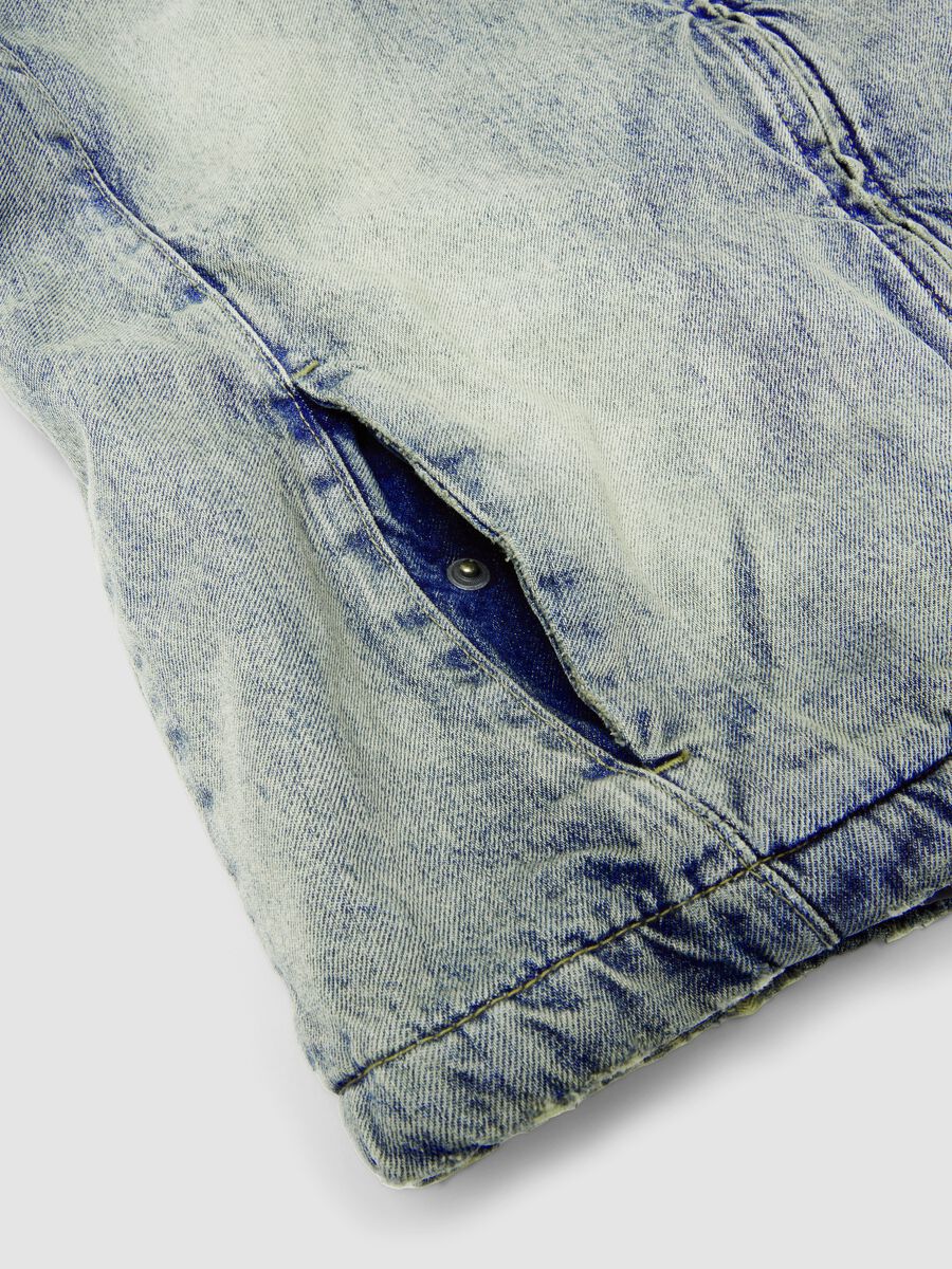 Vintage Light Blue Padded Denim Jacket_8