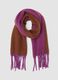 Purple wool-blend scarf with fringes_0