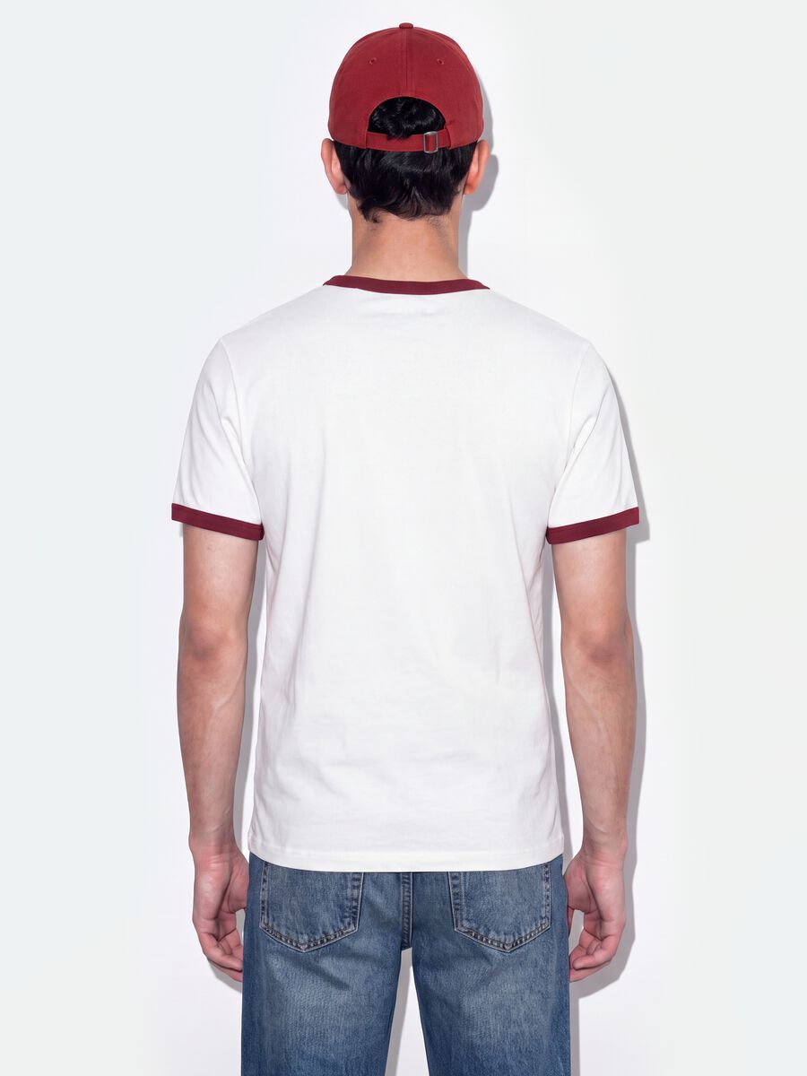White pure cotton fitted crew-neck T-shirt_3