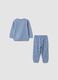 Light blue pure organic cotton crew-neck pyjamas_1
