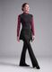 Black flared leggings in breathable stretch fabric ALTAVIA STUDIO_0