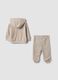 Completo velour beige melange in misto cotone_1