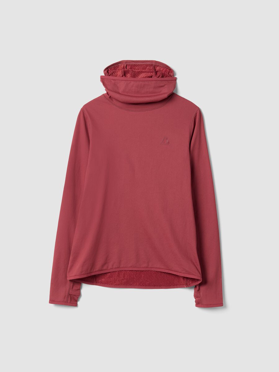Breathable Red Hooded T-Shirt ALTAVIA WITH DEBORAH COMPAGNONI_4