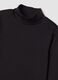 Black pure organic cotton top with high neck_5
