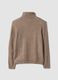 Maglia beige a dolcevita regular fit in jersey knit_2