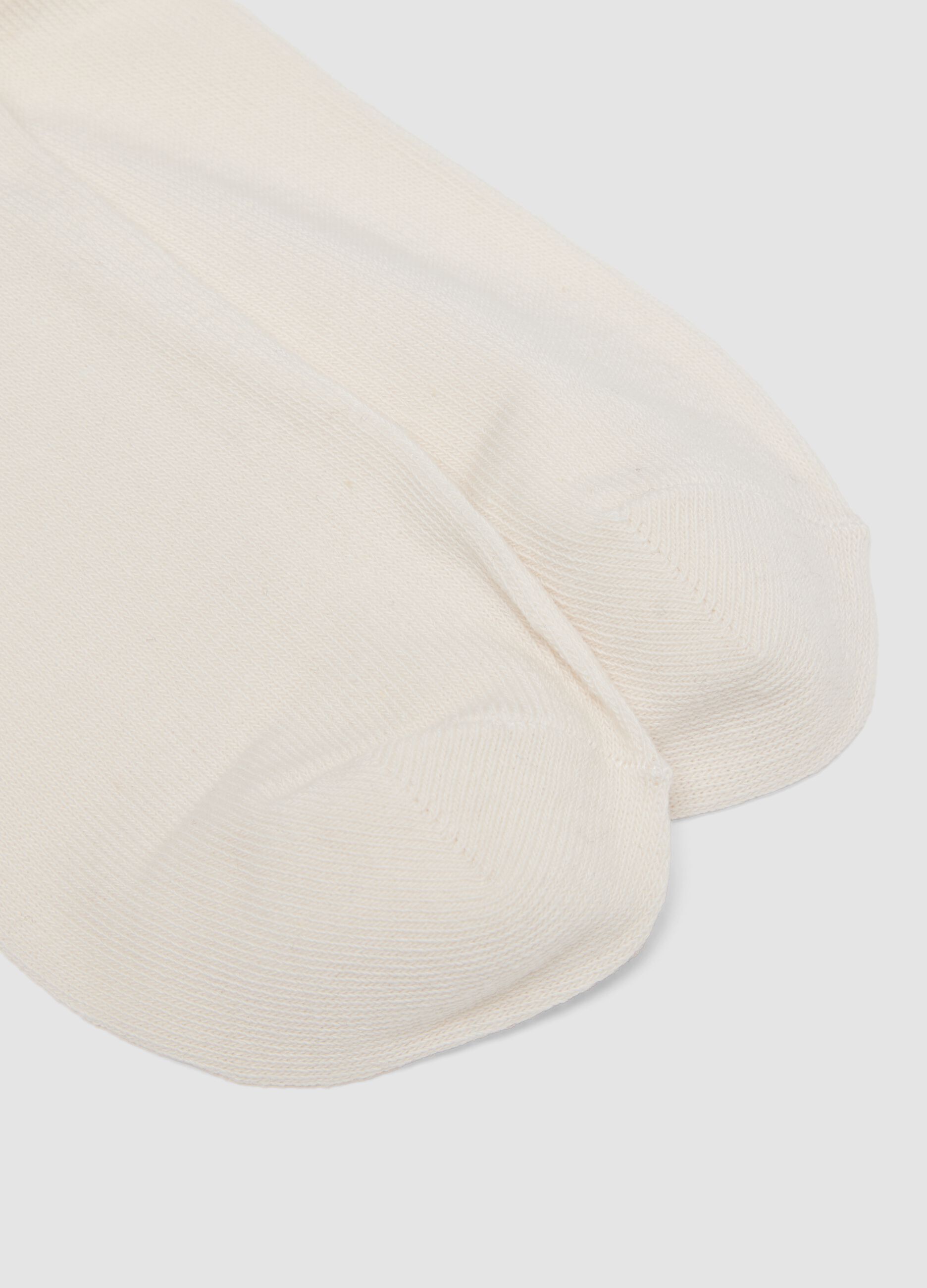 Calzini bianchi in cotone organico elasticizzato