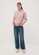 Pink hooded sweatshirt in pure cotton with Lilo & Stitch print_1