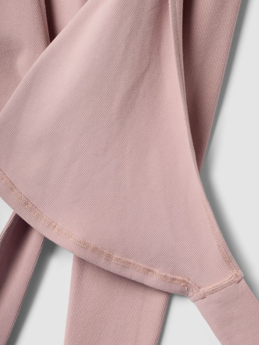 Pink ribbed stretch-cotton wrap top ALTAVIA STUDIO_6