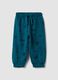 Blue pure cotton joggers with all-over print_0