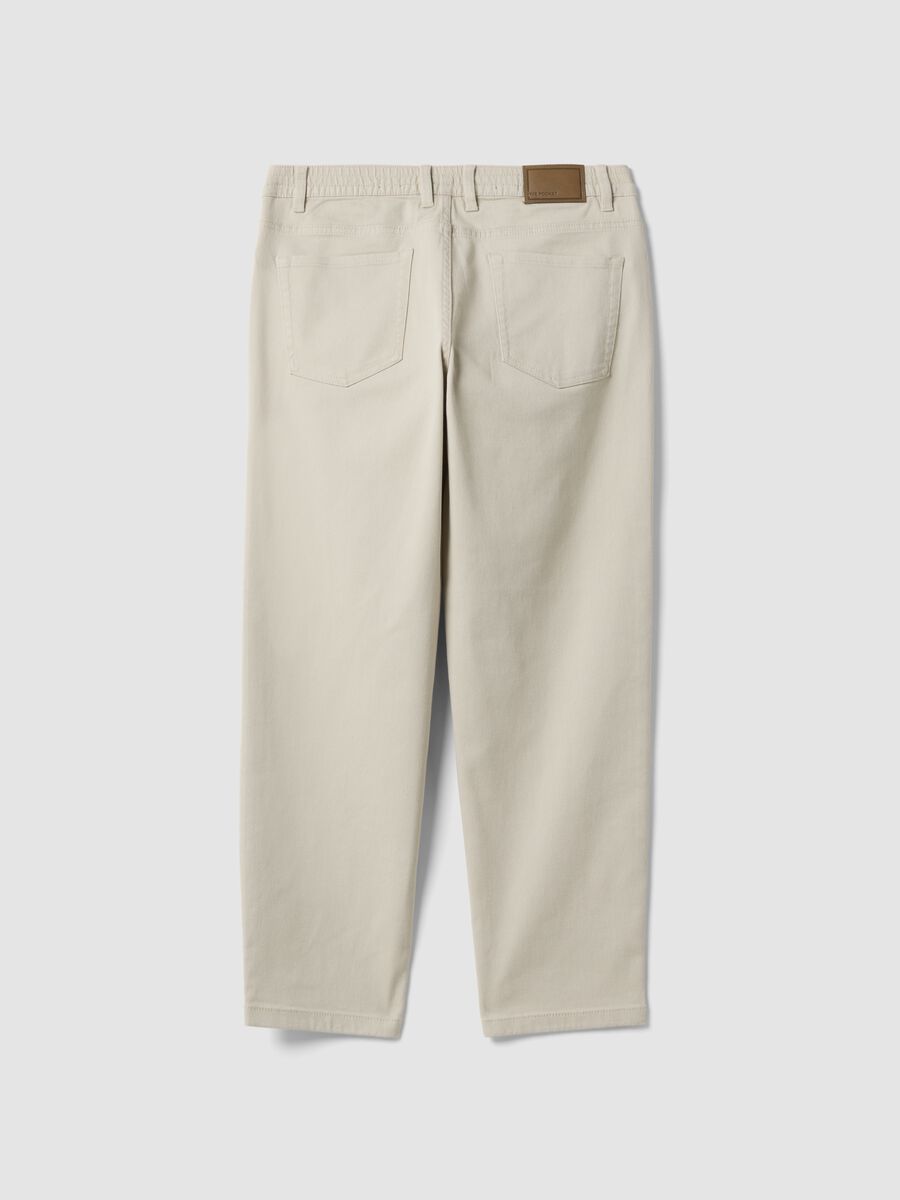 Grey straight-leg stretch cotton twill trousers_6