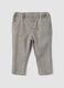 Pantaloni grigi in viscosa elasticizzata a fantasia regular fit_0