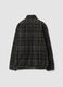 Green checked fleece sweatshirt with regular-fit collar_2