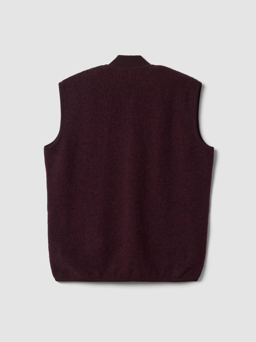 Purple wool-blend gilet with zip_2