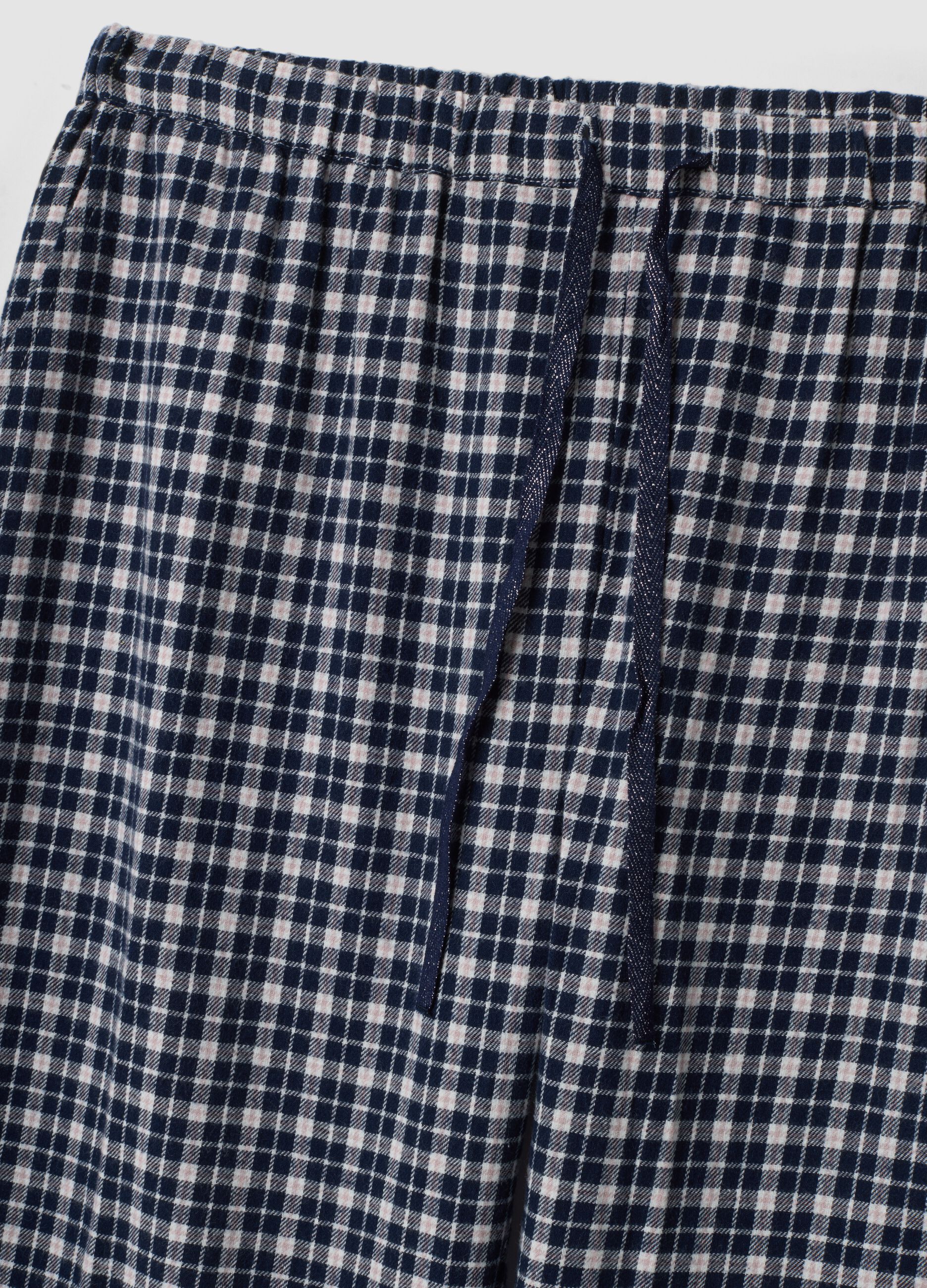 Multicolour check organic cotton pyjama trousers
