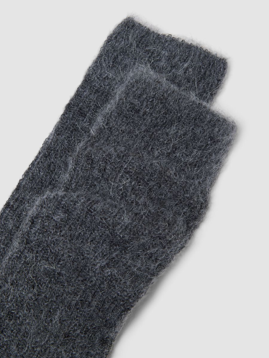 Blue stretch mohair and alpaca socks_2