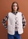 White crew-neck regular-fit sherpa gilet_2