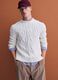White regular-fit jacquard wool-blend jumper_0