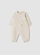 Tutina beige in misto cotone organico con bottoni_0