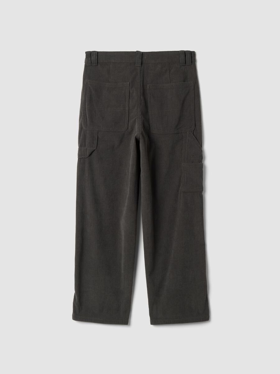 Grey corduroy over-fit carpenter trousers_1