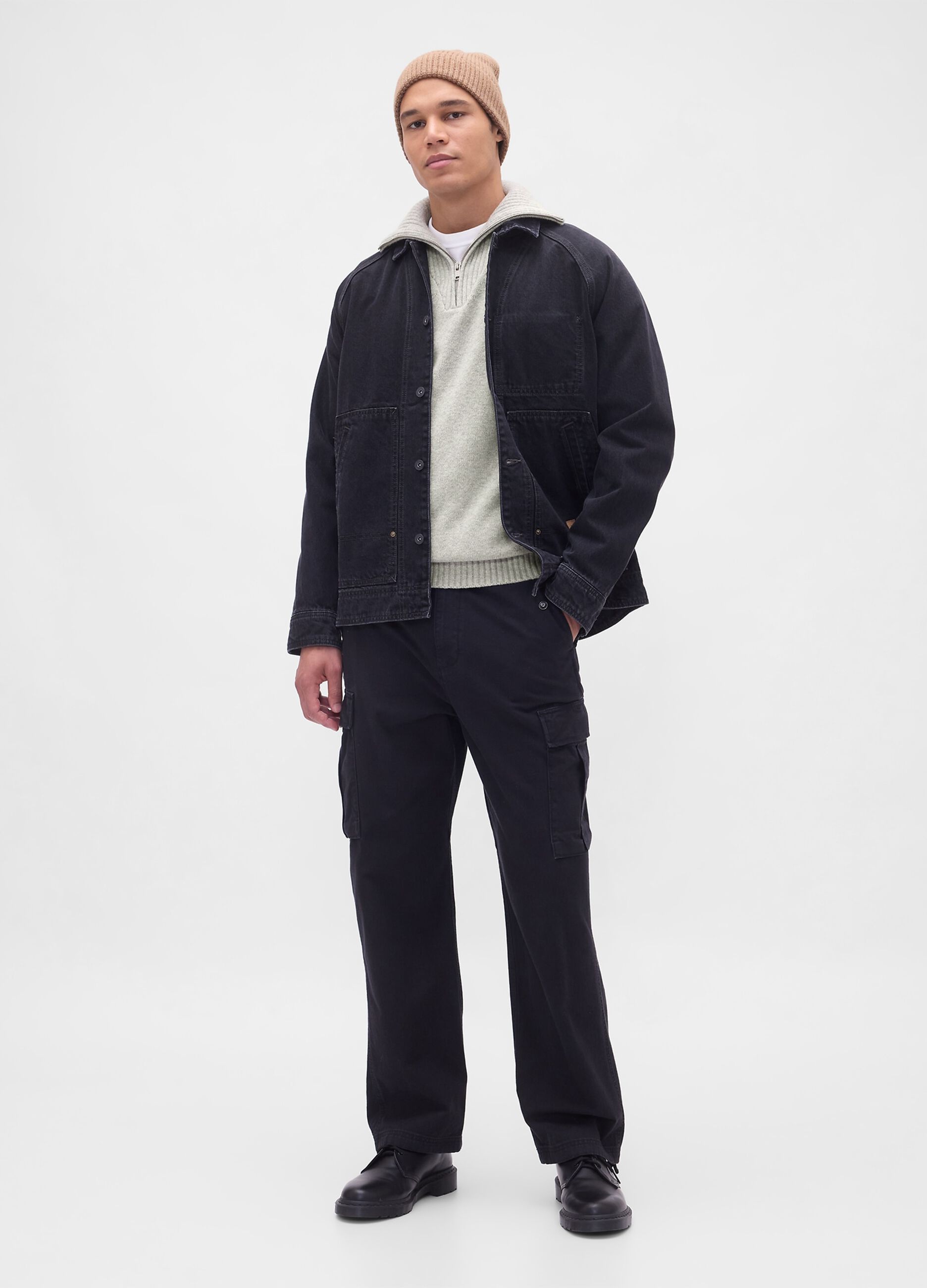 Grey zip-up jumper
