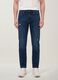 Dark blue stretch cotton denim jeans, regular fit_1