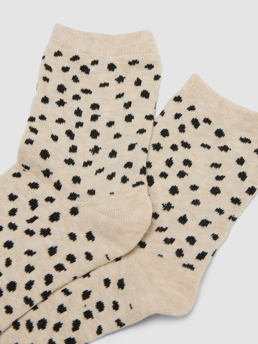 2-pack of beige socks in organic cotton blend_2