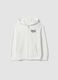 هودي أبيض بقبعة من مزيج القطن مع شعار Everlast_0