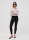 Black slim-fit stretch viscose Milano-knit leggings_0