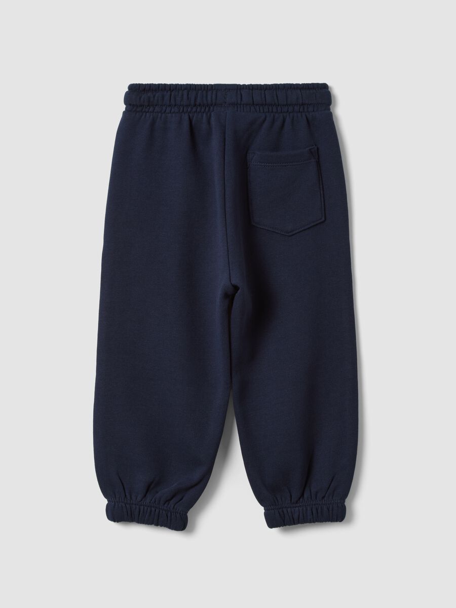 Blue jogger trousers in pure organic cotton_1