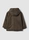 Green water-repellent padded cotton-blend jacket with hood_2
